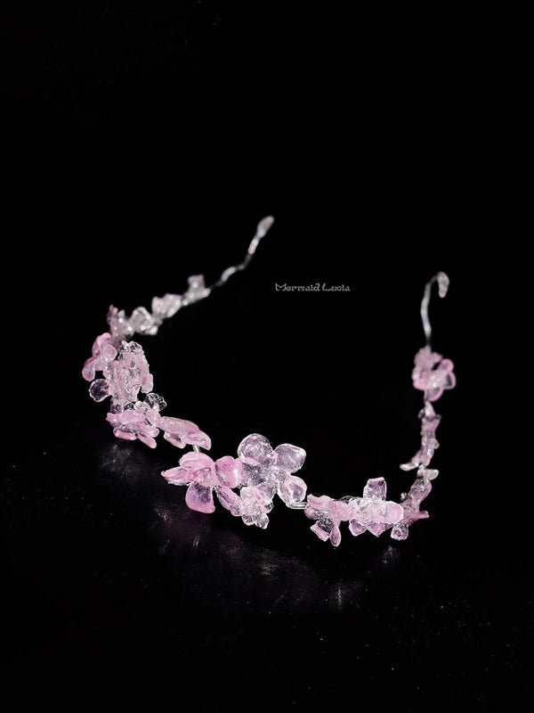 Artisan - Crafted Blush Crystal Floral Eye - Crown Prop