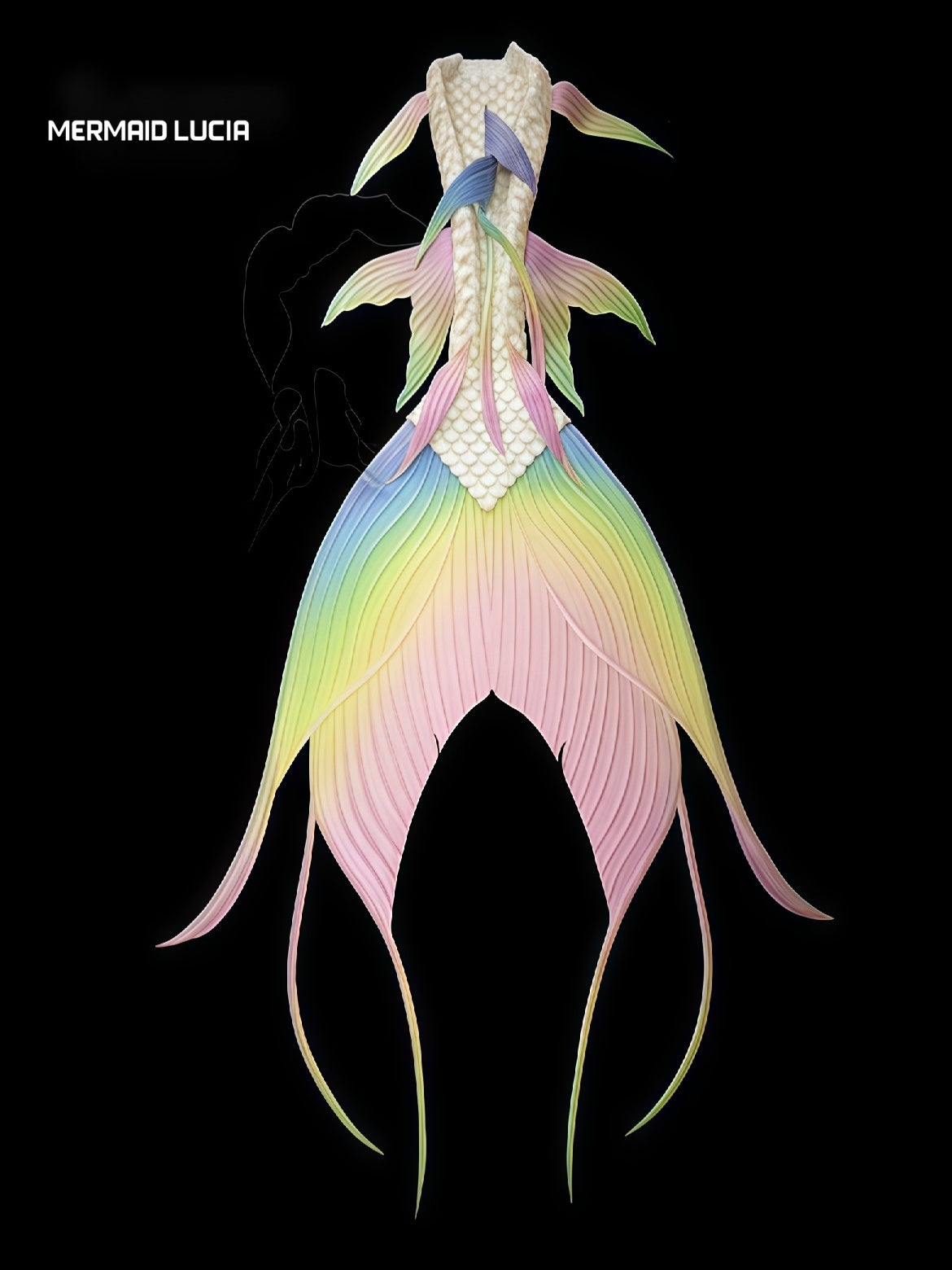 Seashell Secrets 14 ultralight silicone mermaid tail