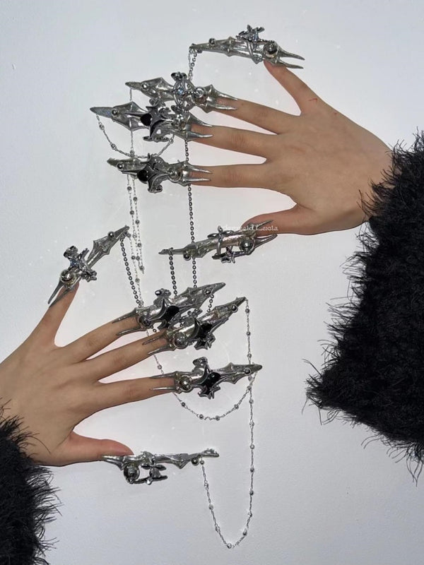 Handcrafted Steampunk Linked Nail Jewelry for Gatherings