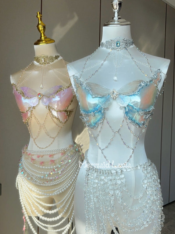 Magic Blue Butterfly Resin Top Costume Patent-Protected
