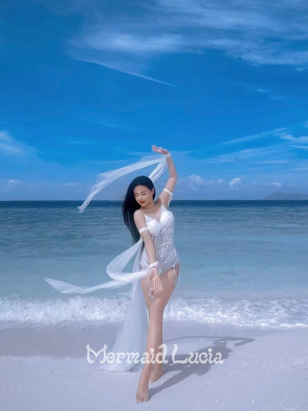Mermaid Lucia Mystic Siren Series White Fox Fairy Bodysuit
