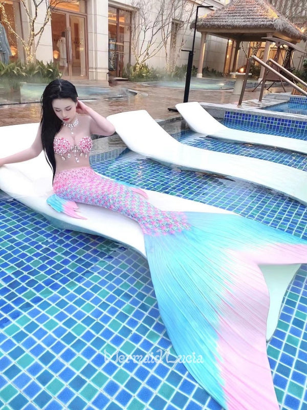 Mermaid Lucia Mystic Siren Series Pearl Rhinestone Rainbow Fishtail