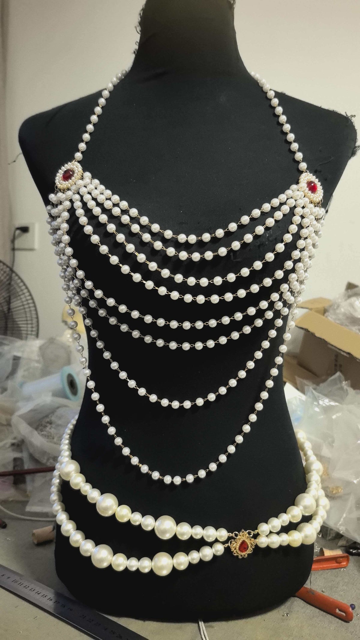 Pearl Strand Necklace Cosplay Costume Patent-Protected – Image 3