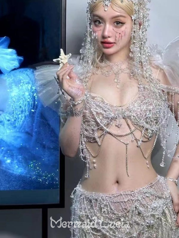 Mermaid Lucia Mystic Siren Mermaid Elf Princess Long Dress