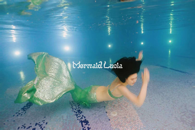 Mermaid Small Gradient Sequin Tail 9 Gradient Green