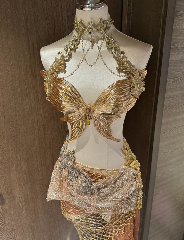 Golden Butterfly Valkyrie Resin Top Skirt Costume Patent - Protected