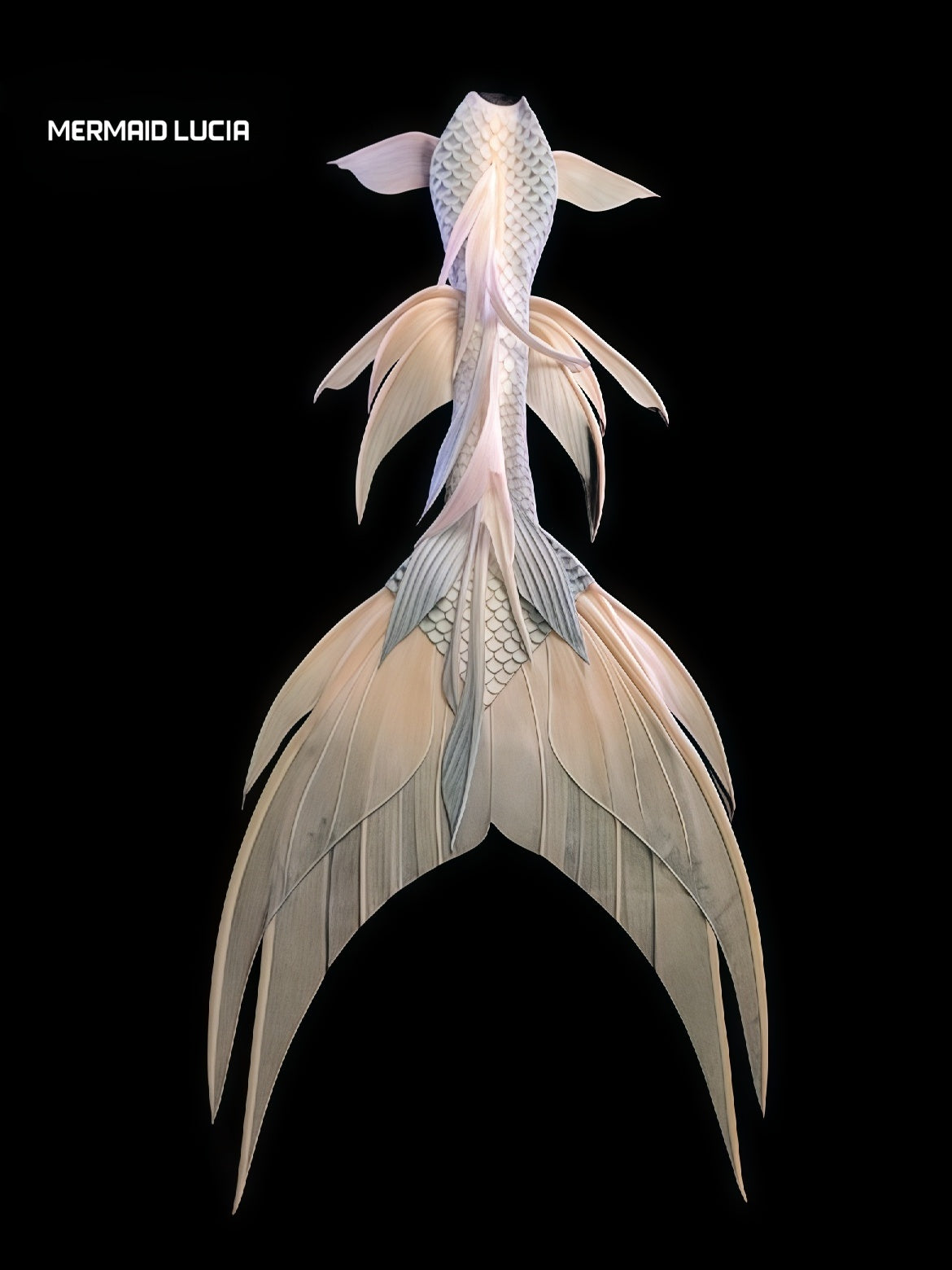 Seashell Shores 2 ultralight silicone mermaid tail
