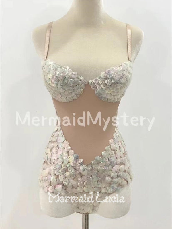 Mermaid Lucia Mystic Siren Shell Scale Bodysuit
