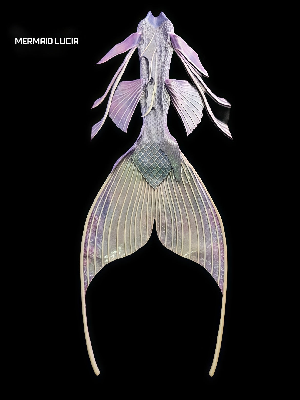 Starry Seabed 34 ultralight silicone mermaid tail