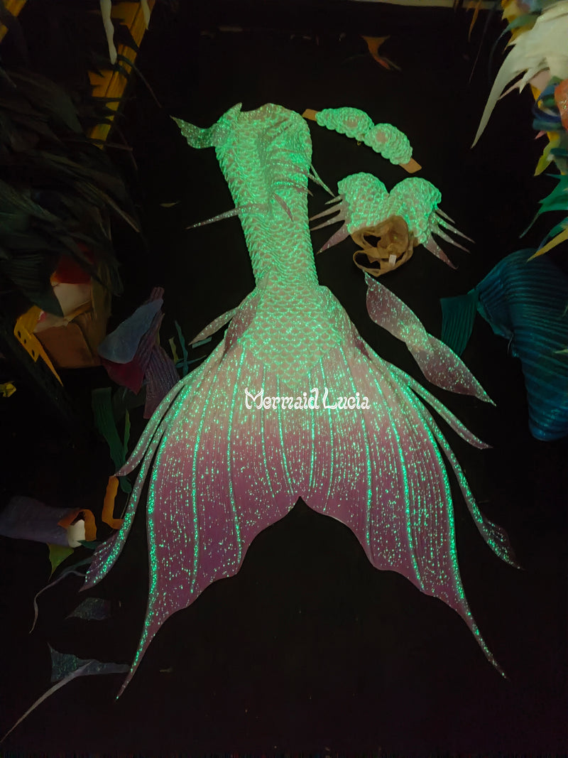 58 Ocean Dreams Series Ultralight Silicone Mermaid Merman Tail Pure White