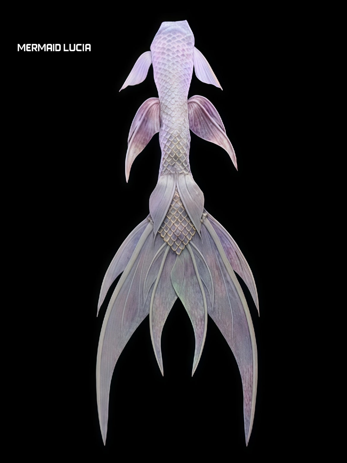 Jade Fountain 7 ultralight silicone mermaid tail