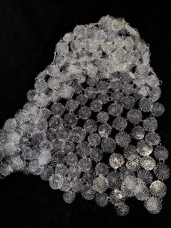 Handmade Silver Mesh Cluster Headpiece for Photoshoots & Parties