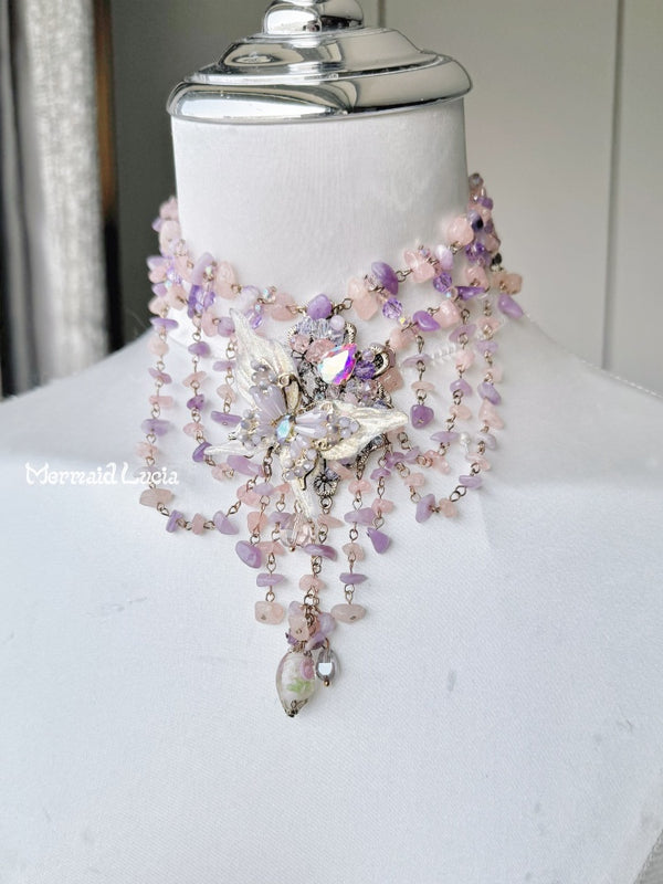 Fairy Kiss Gravel Crystal Necklace Resin Patent-Protected