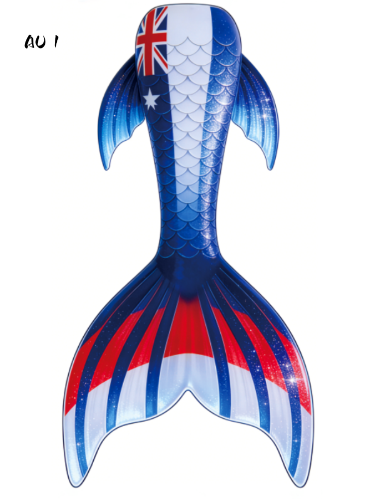 Australia inspired fabric mermaid tail by Mermaid Lucia