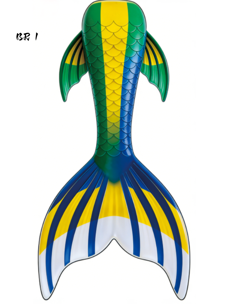 Brazil inspired fabric mermaid tail by Mermaid Lucia