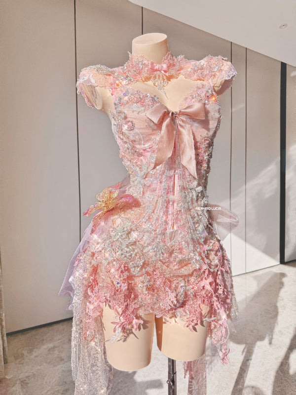 Blush Bow Lace Radiance Ensemble Costume Patent-Protected