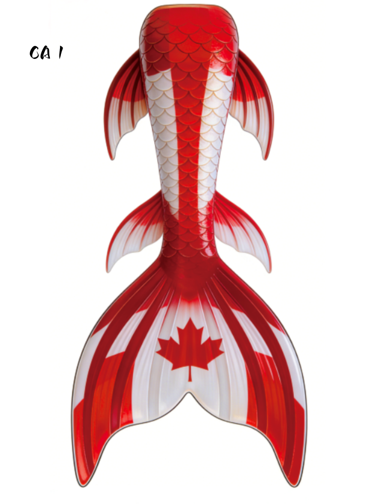 Canada inspired fabric mermaid tail by Mermaid Lucia