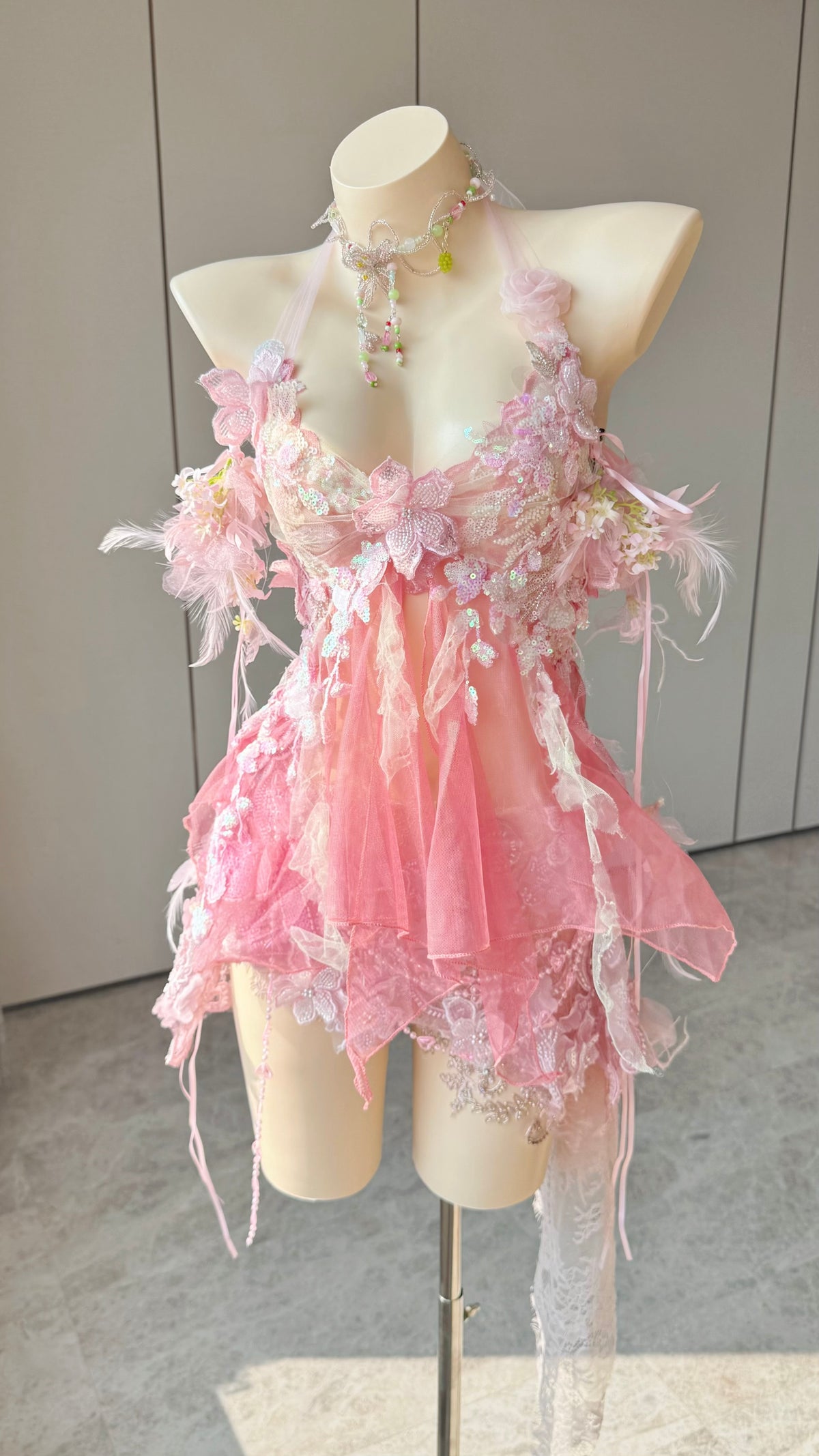 Mermaid Lucia Coral Feather Serenade Reverie Empress Dress Ensemble Costume Patent-Protected – Image 4