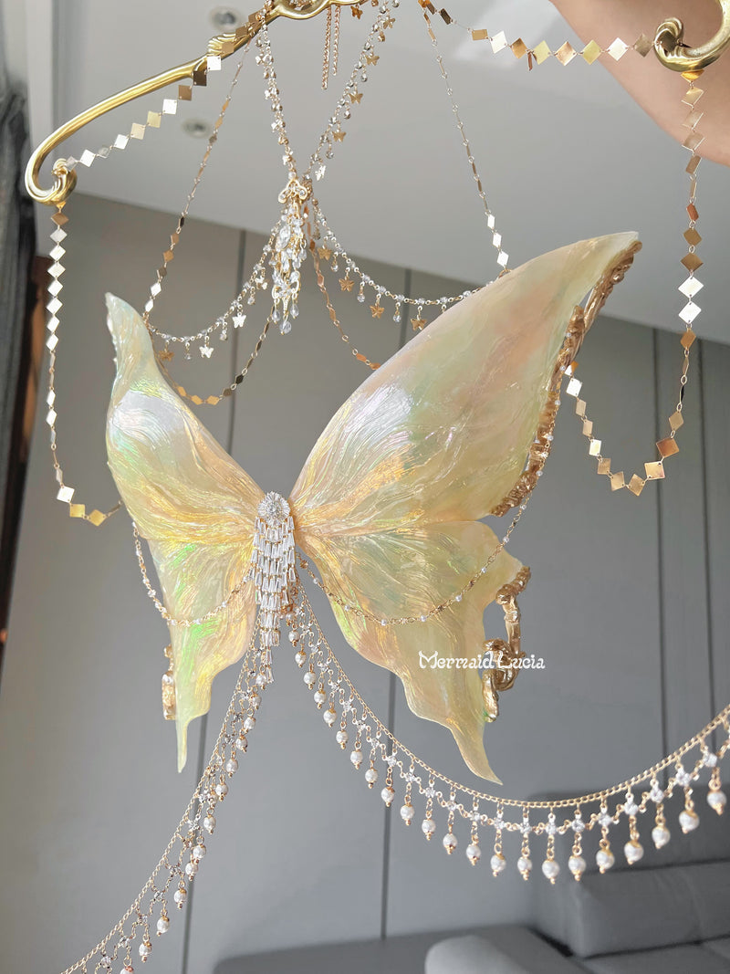 Gilded Dancing Butterfly Resin Mermaid Corset Bra Top Cosplay Costume Patent-Protected