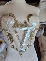 Vintage Palace Shell Resin Mermaid Corset Bra Top Cosplay Costume Patent-Protected