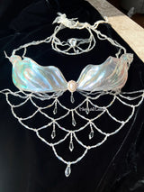 Crystal Mermaid Scales Resin Mermaid Corset Bra Top Cosplay Costume Patent-Protected