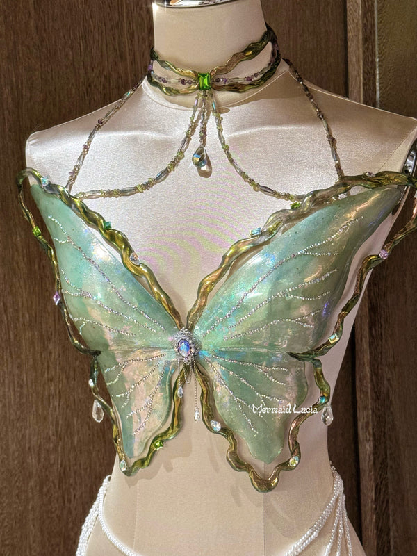 Wizard Oz Magic Resin Porcelain Mermaid Corset Bra Top Cosplay Costume Patent-Protected