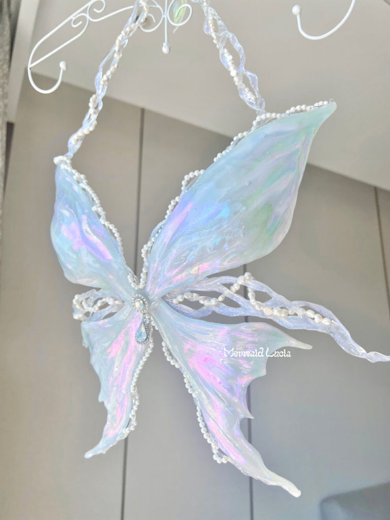 Crystal Iridescent Butterfly Princess Resin Mermaid Corset Bra Top Cosplay Costume Patent-Protected – Image 2