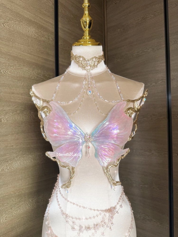 Butterfly Waltz Resin Porcelain Mermaid Corset Bra Top Cosplay Costume Patent-Protected