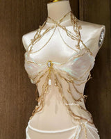 Forest Fairy Resin Porcelain Mermaid Corset Bra Top Cosplay Costume Patent-Protected