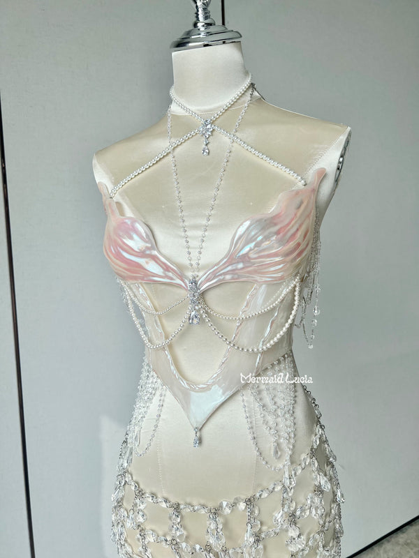 Seashell Siren Angel Resin Mermaid Corset Bra Top Cosplay Costume Patent-Protected