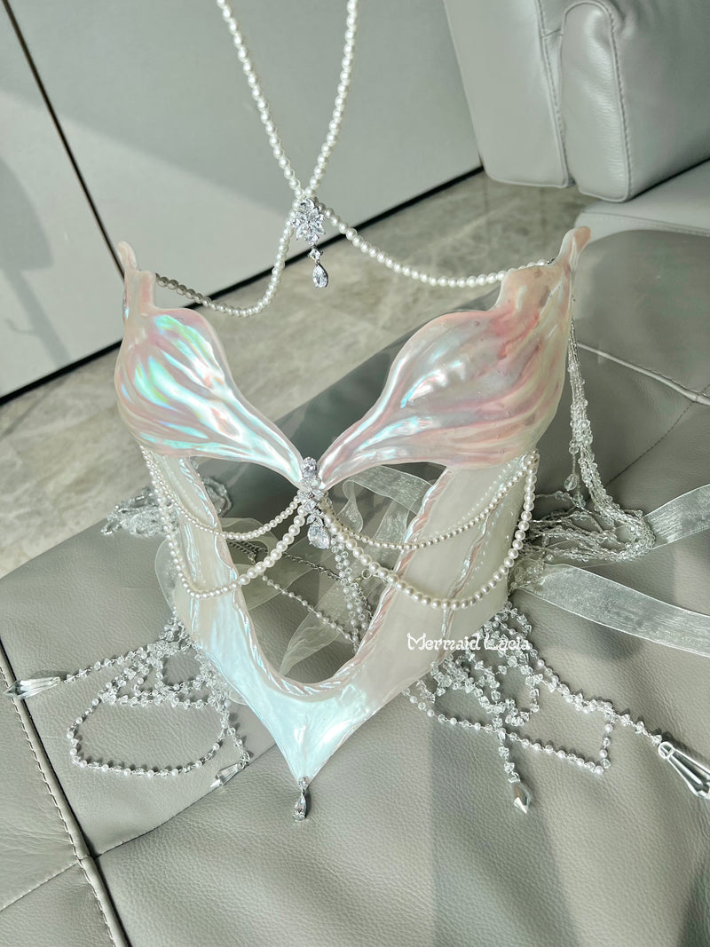 Glistening Seashell Princess Resin Mermaid Corset Bra Top Cosplay Costume  Patent-protected 