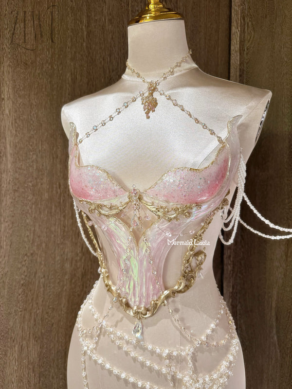 Magic Princess Resin Mermaid Corset Bra Top Cosplay Costume Patent-Protected