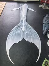 90 Anemone Waltz Series Ultralight Silicone Mermaid Merman Tail Silver White 2