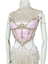 Mermaids Princess Amethyst Marble Resin Mermaid Corset Bra Top Cosplay Costume Patent-Protected