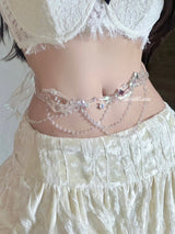 Crystal Princess Waist Chain Resin Mermaid Corset Bra Top Cosplay Costume Patent-Protected