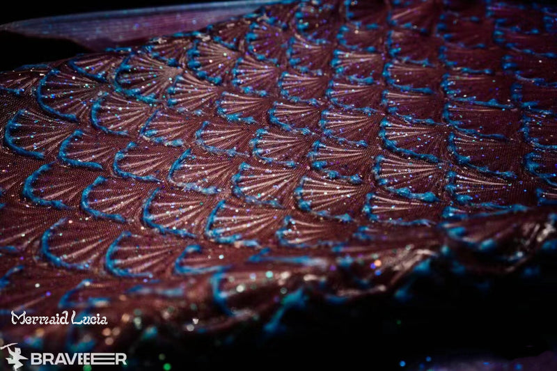 124 Reef Reverie Series Ultralight Silicone Mermaid Merman Tail Red Black