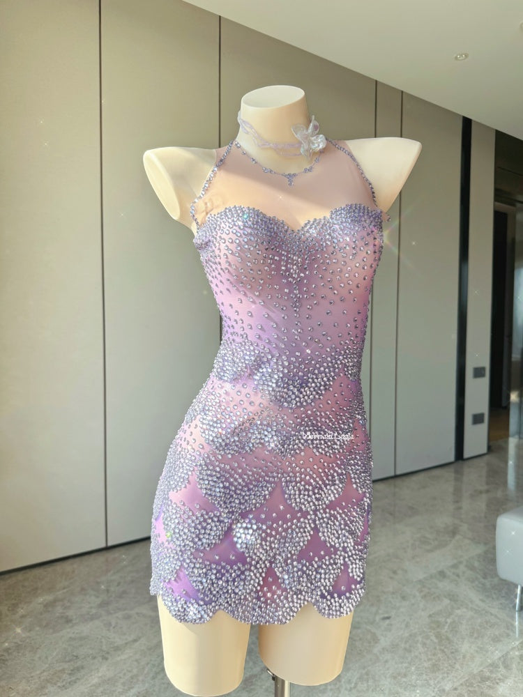Lavender Petal Sparkle Gown Patent-Protected – Image 2