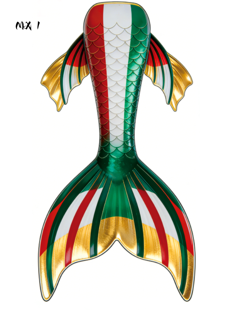 Mexico inspired fabric mermaid tail by Mermaid Lucia