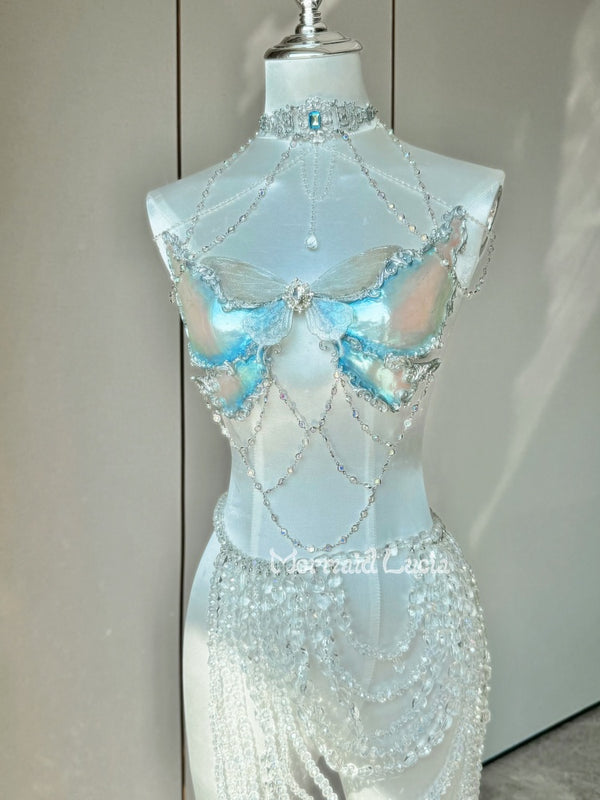 Magic Blue Butterfly Resin Top Costume Patent-Protected