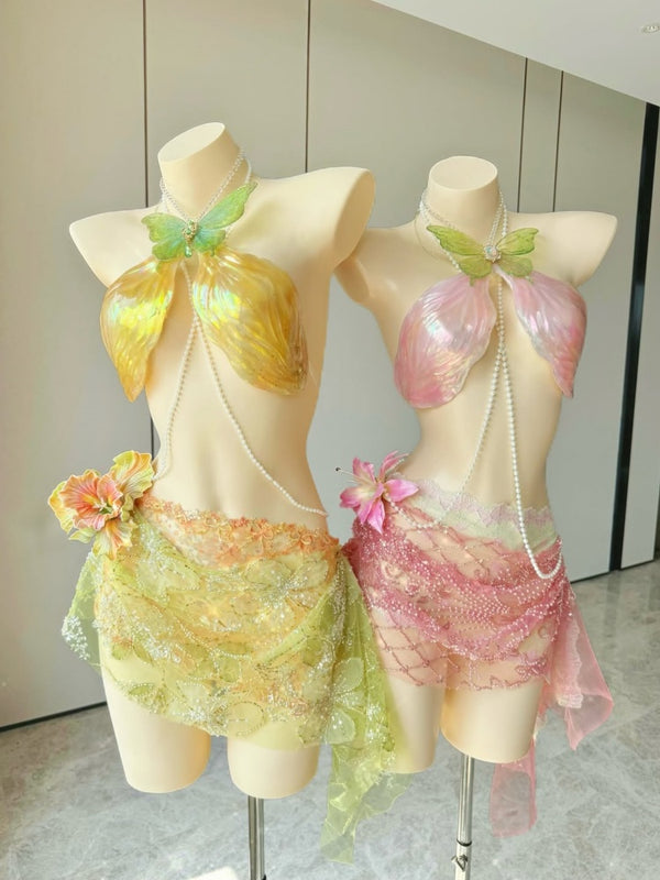 Petal Butterfly Resin Mermaid Corset Bra Top Cosplay Costume Patent-Protected
