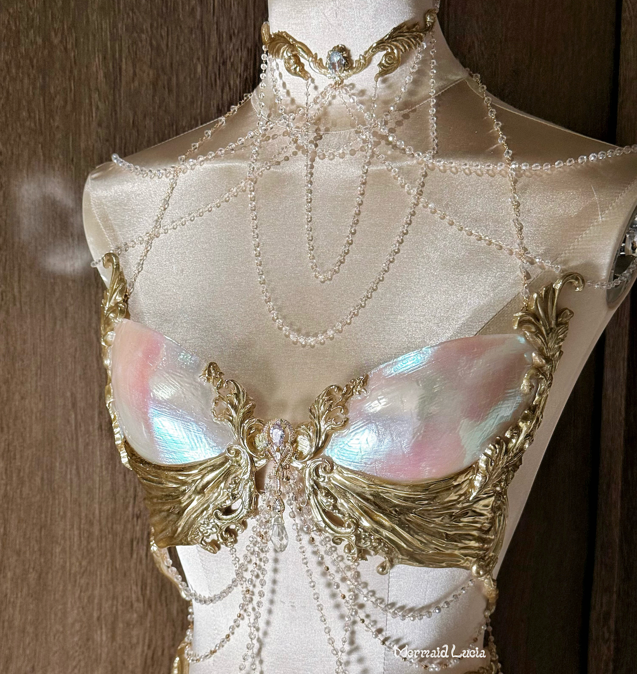 Noblewoman Resin Porcelain Mermaid Corset Bra Top Cosplay Costume Noblewoman Resin Porcelain Mermaid Corset Bra Top Cosplay Costume