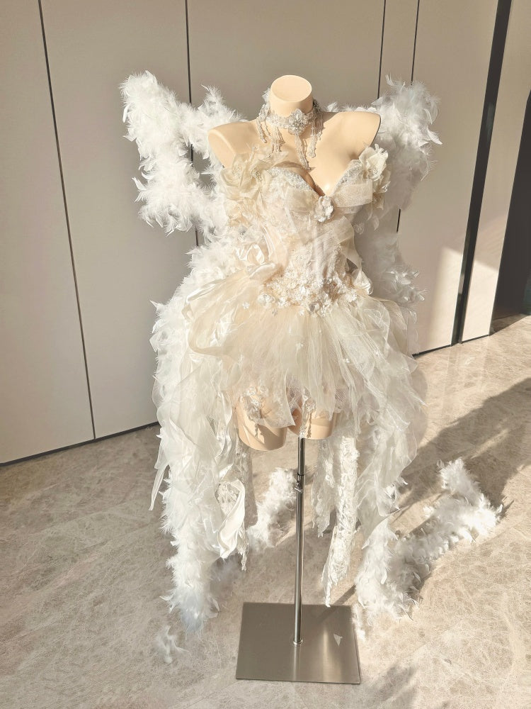 White Ballet Angel Dress Ensemble Costume Patent-Protected – Image 1