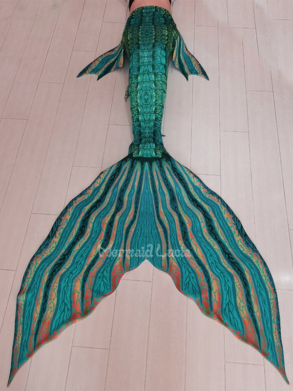Crocodile pattern fabric tail Cuilin fantasy color suit