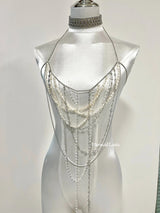 Pearl Diamond Strand Necklace Cosplay Costume Patent-Protected