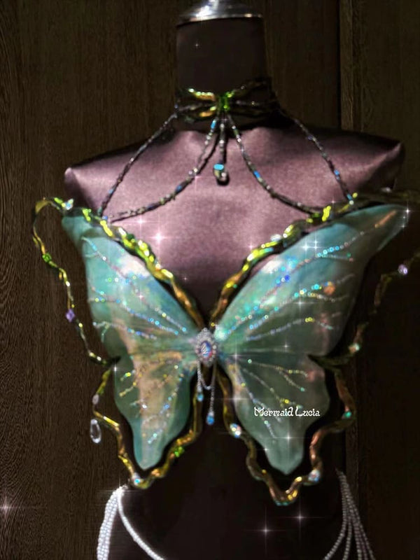 Wizard Oz Magic Resin Porcelain Mermaid Corset Bra Top Cosplay Costume Patent-Protected