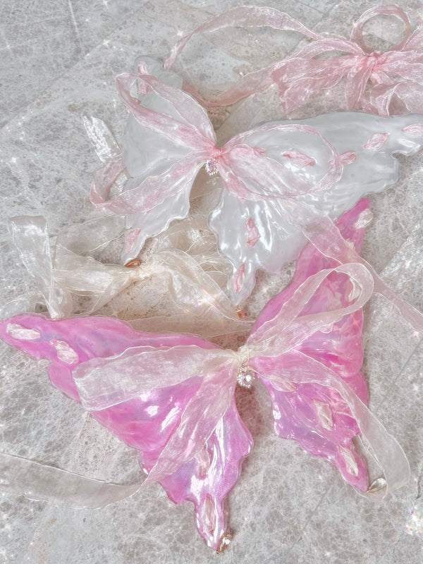 Rose Pink Sisterhood Fairy Wings Resin Porcelain Mermaid Corset Bra Top Cosplay Costume Patent-Protected