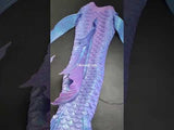 60 Ocean Dreams Series Ultralight Silicone Mermaid Merman Tail Purple Blue