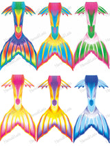 Fantasy Illusion Mermaid Tail Color 19 Blue Yellow Pink