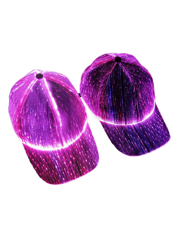 Luminous LED Optic Fiber Cap Outdoor Hat Baseball Sports