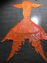 Mermaid Joint Sequin Tail 26 Bright Orange